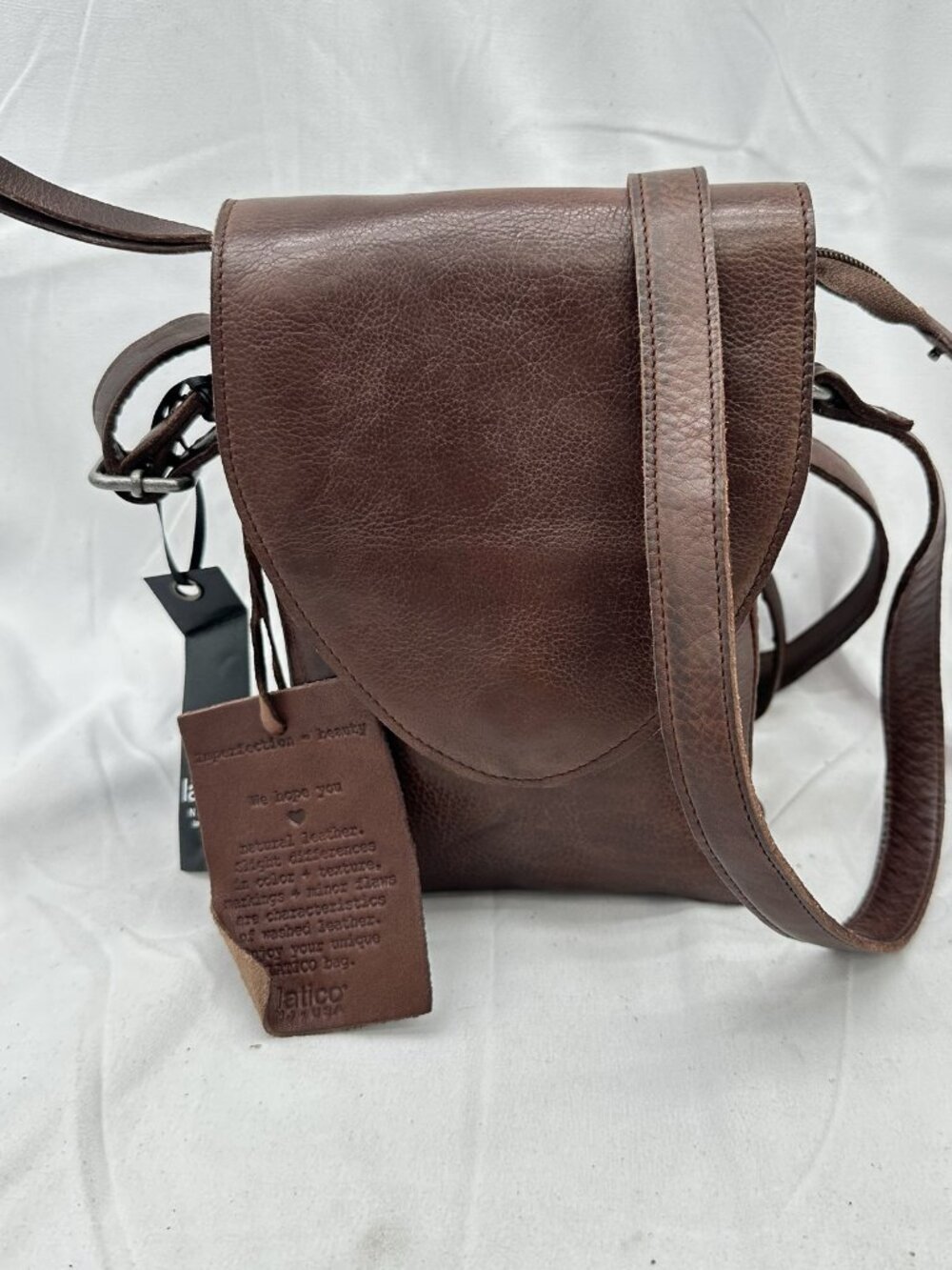 Latico Womens Pippa Flap Crossbody Bag Leather Brown
